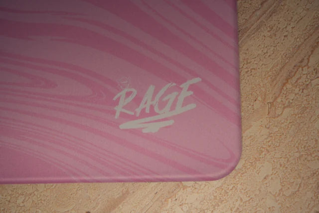 Rose Bébé · Détail du tissu et du logo